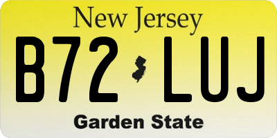 NJ license plate B72LUJ