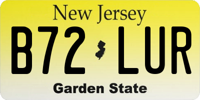 NJ license plate B72LUR