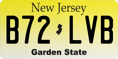 NJ license plate B72LVB