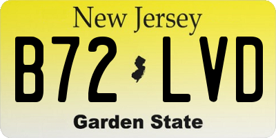 NJ license plate B72LVD