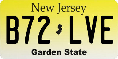 NJ license plate B72LVE
