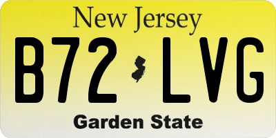 NJ license plate B72LVG