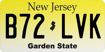 NJ license plate B72LVK