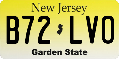 NJ license plate B72LVO