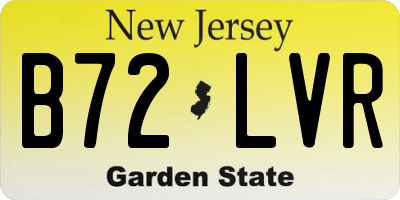 NJ license plate B72LVR