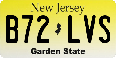 NJ license plate B72LVS