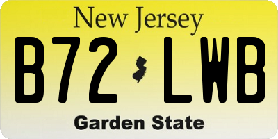 NJ license plate B72LWB