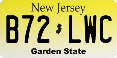 NJ license plate B72LWC