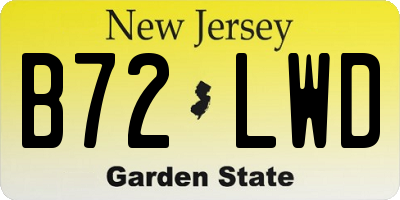 NJ license plate B72LWD