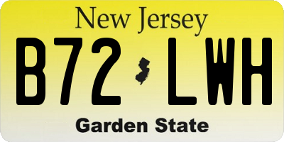 NJ license plate B72LWH