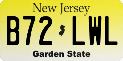 NJ license plate B72LWL