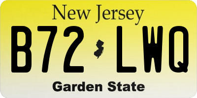 NJ license plate B72LWQ