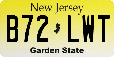 NJ license plate B72LWT
