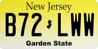 NJ license plate B72LWW