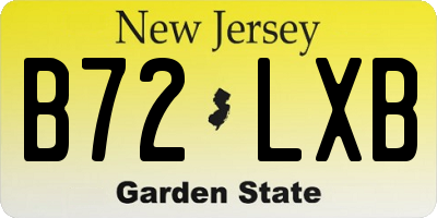 NJ license plate B72LXB