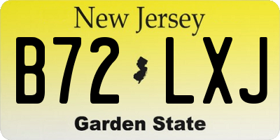 NJ license plate B72LXJ