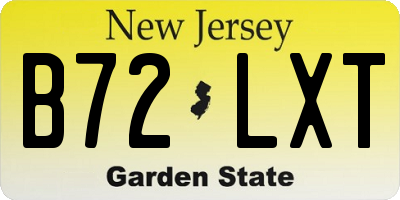 NJ license plate B72LXT