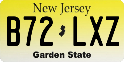 NJ license plate B72LXZ