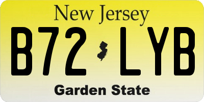 NJ license plate B72LYB