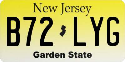 NJ license plate B72LYG