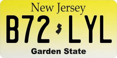 NJ license plate B72LYL