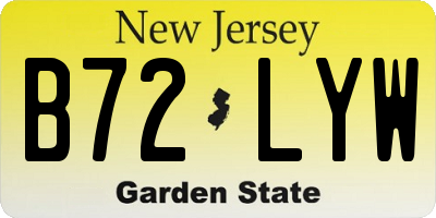 NJ license plate B72LYW