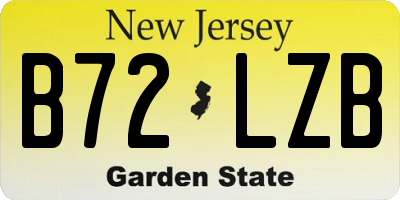 NJ license plate B72LZB