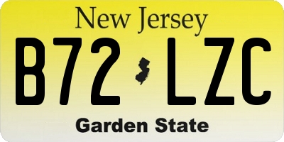 NJ license plate B72LZC