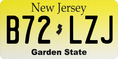 NJ license plate B72LZJ