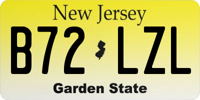 NJ license plate B72LZL
