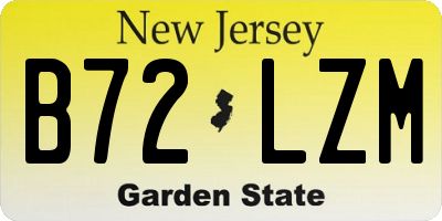 NJ license plate B72LZM