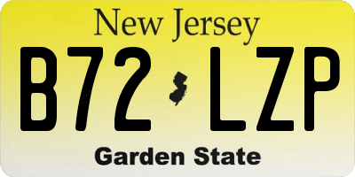 NJ license plate B72LZP