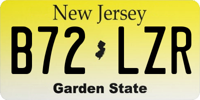 NJ license plate B72LZR