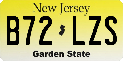 NJ license plate B72LZS