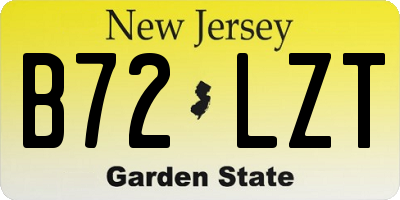 NJ license plate B72LZT