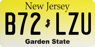 NJ license plate B72LZU