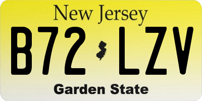 NJ license plate B72LZV