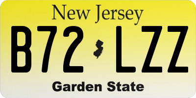 NJ license plate B72LZZ