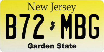 NJ license plate B72MBG