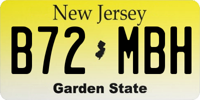 NJ license plate B72MBH