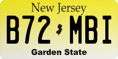 NJ license plate B72MBI