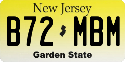 NJ license plate B72MBM