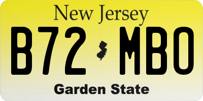 NJ license plate B72MBO