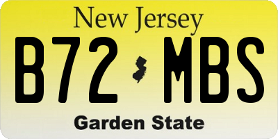 NJ license plate B72MBS