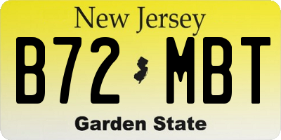 NJ license plate B72MBT