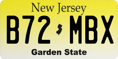NJ license plate B72MBX
