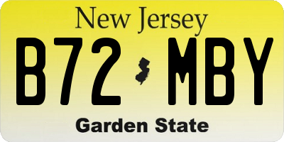 NJ license plate B72MBY