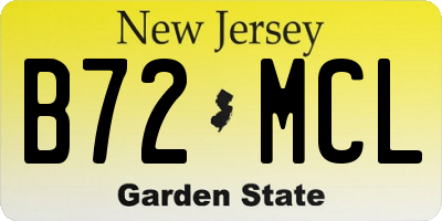 NJ license plate B72MCL