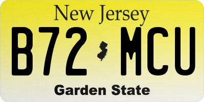 NJ license plate B72MCU