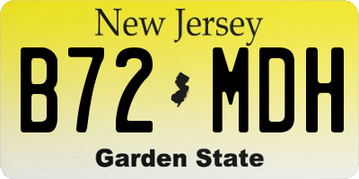 NJ license plate B72MDH